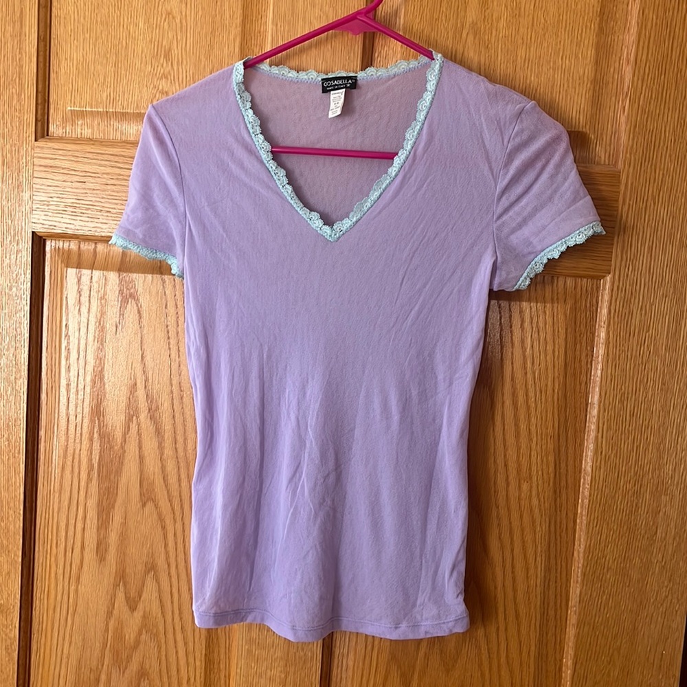 Cosabella mesh semi sheer baby tee